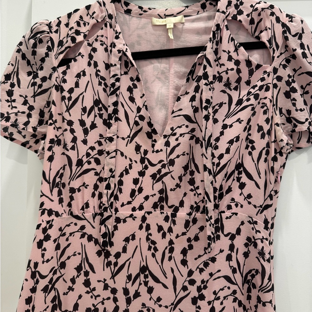 Maje Pink Short Sleeve Dress